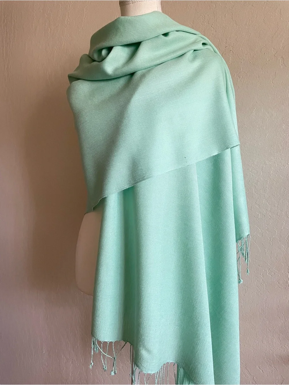 Sea mist soft wool wrap